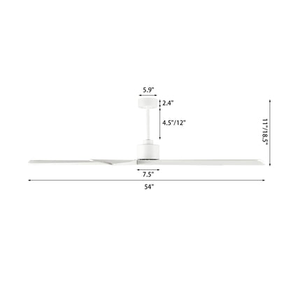 Ventilateur de plafond intérieur WINGBO 54 pouces à moteur CC sans éclairage - Non disponible