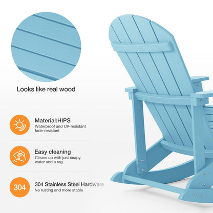 Fauteuil à bascule d'extérieur WINSOON tout temps, lot de 2