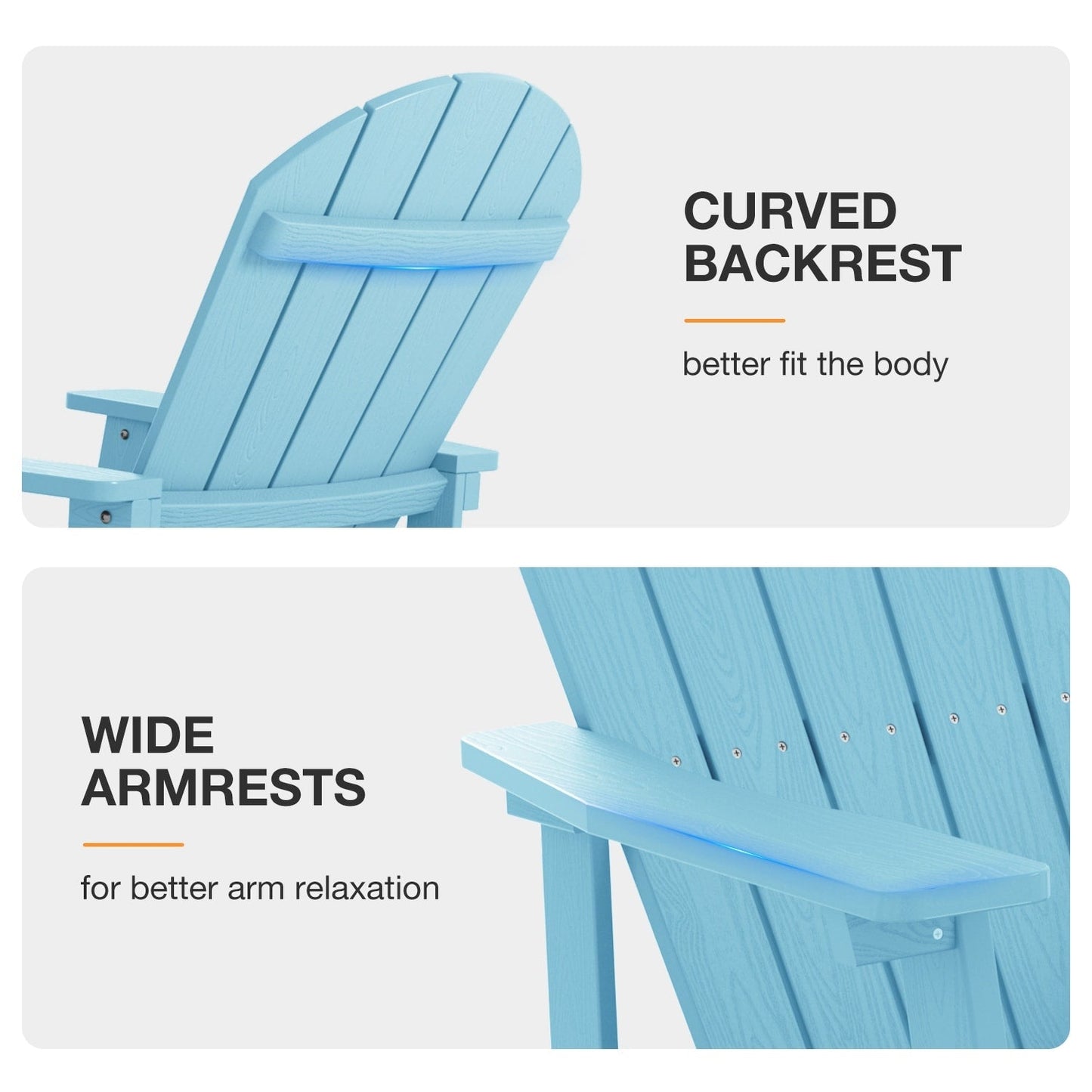 Fauteuil à bascule d'extérieur WINSOON tout temps, lot de 2