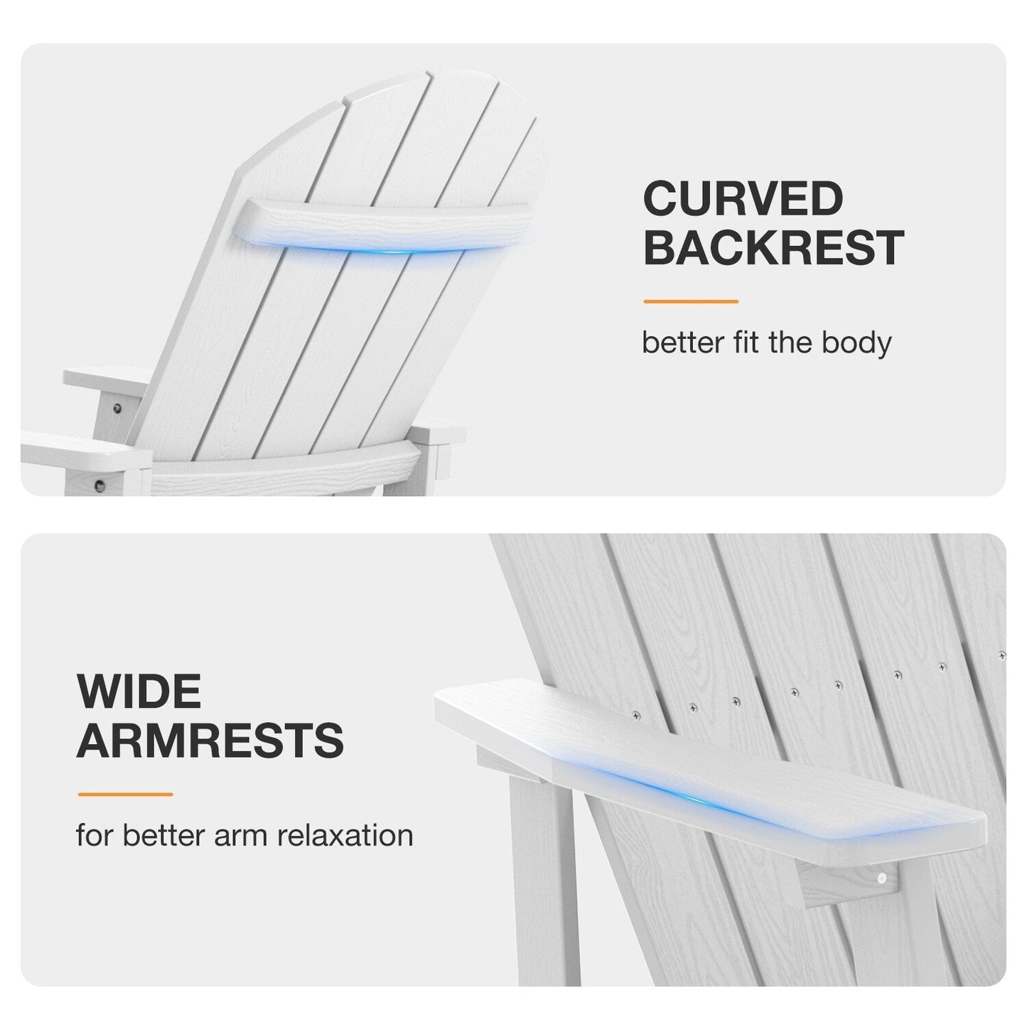 Fauteuil à bascule d'extérieur WINSOON tout temps, lot de 2