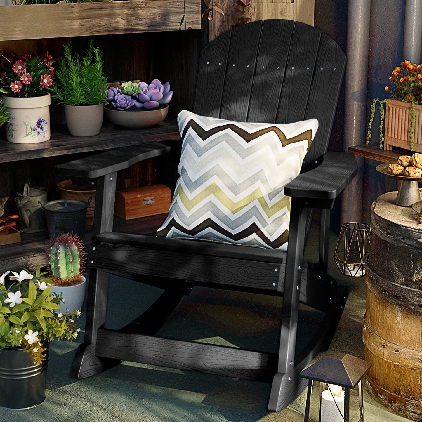 Fauteuil à bascule d'extérieur WINSOON tout temps, lot de 2