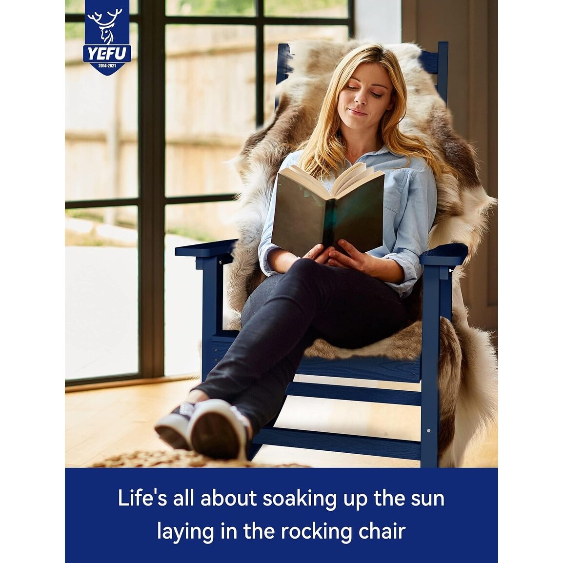 Fauteuil à bascule d'extérieur WINSOON tout temps, lot de 2