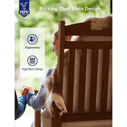 Fauteuil à bascule d'extérieur WINSOON tout temps, lot de 2