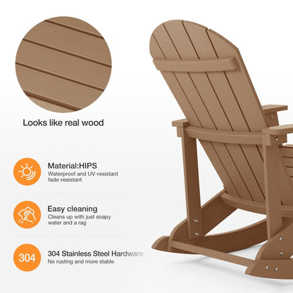Fauteuil à bascule d'extérieur WINSOON tout temps, lot de 2