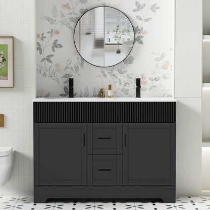 Ensemble meuble-lavabo Wavy Line 30/36/48 avec lavabo et robinet