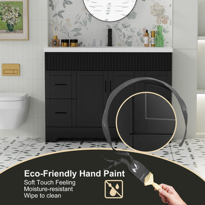 Ensemble meuble-lavabo Wavy Line 30/36/48 avec lavabo et robinet