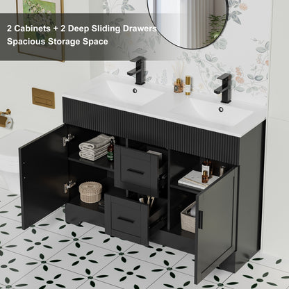 Ensemble meuble-lavabo Wavy Line 30/36/48 avec lavabo et robinet