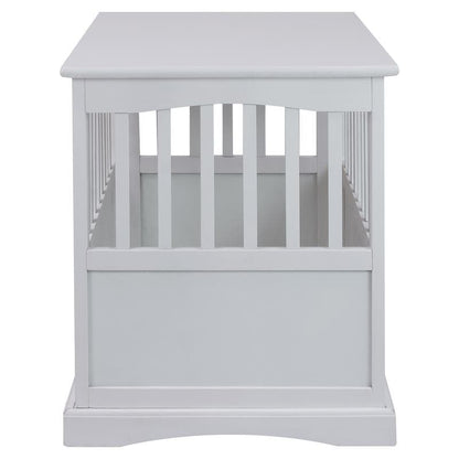 Table d'appoint en bois blanc avec cage pour animaux et porte verrouillable