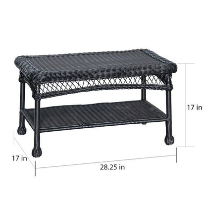 Ensemble de conversation 4 pièces en osier pour patio