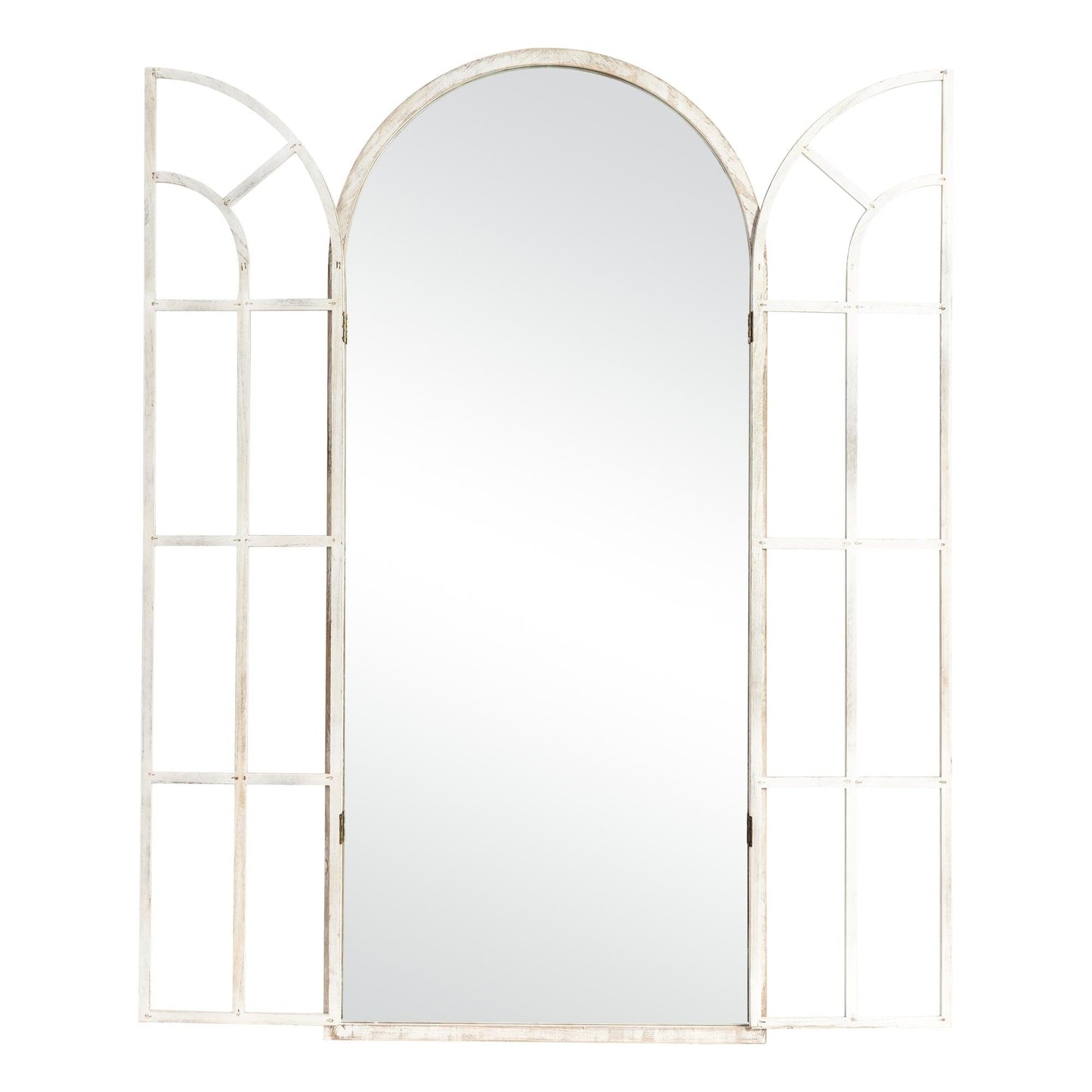 Miroir de fenêtre en bois arqué 180 cm L x 79 cm l