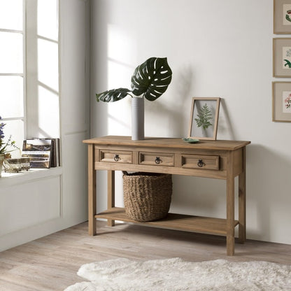 Console d'entrée en bois à 3 tiroirs Corona | Furniture Dash - Non disponible