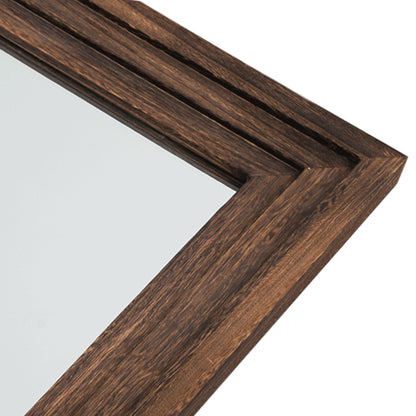 Miroir mural style échelle avec cadre en bois - 64 x 21