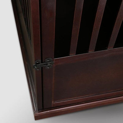 Table d'appoint en bois avec cage pour animaux et porte verrouillable