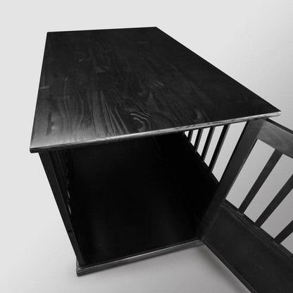 Table d'appoint en bois avec cage pour animaux et porte verrouillable