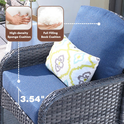 Ensemble de conversation de jardin XIZZI 4 pièces avec table