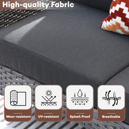 Ensemble de conversation de jardin XIZZI 4 pièces avec table