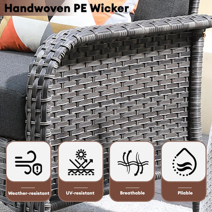 Ensemble de conversation de jardin XIZZI 4 pièces avec table