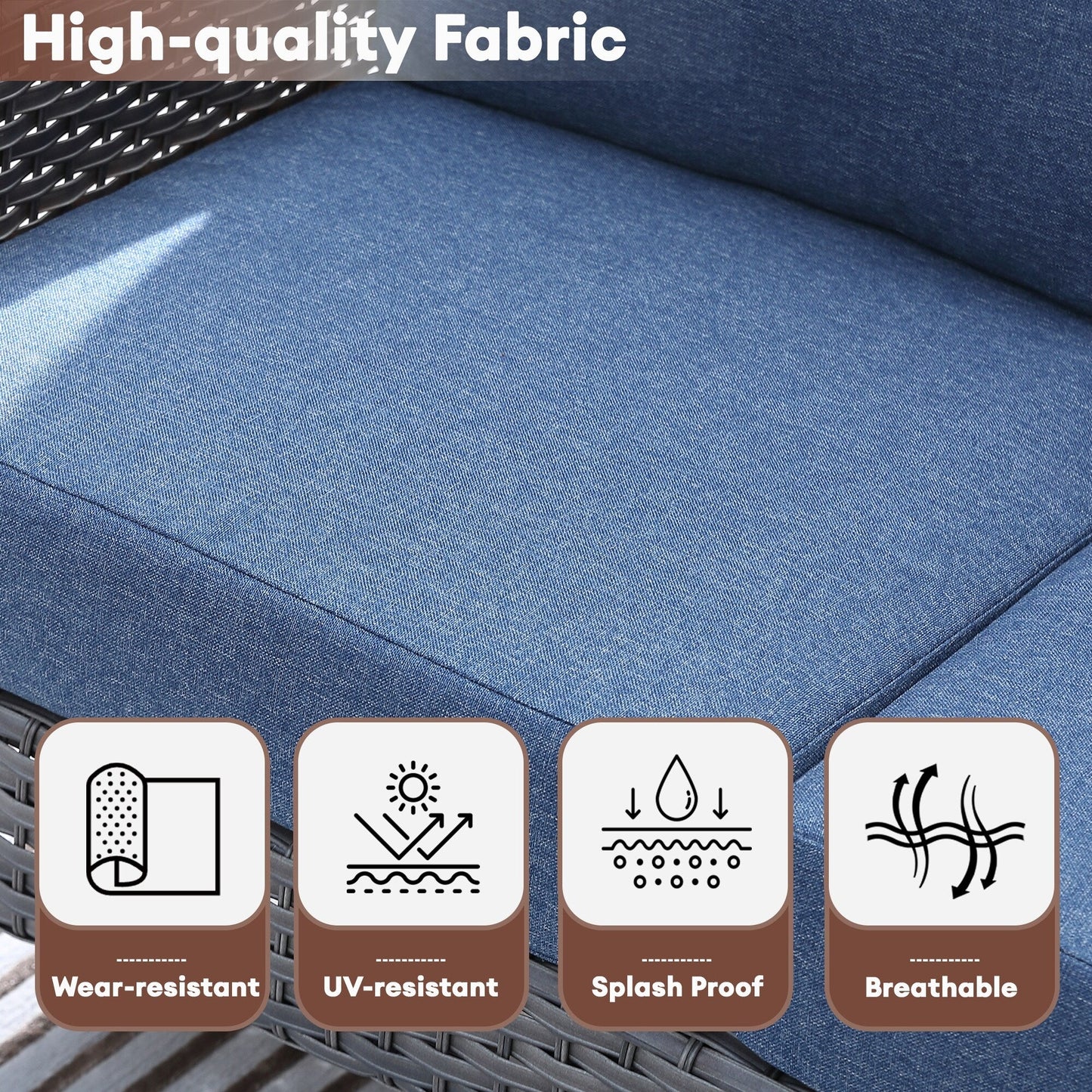 Ensemble de conversation de jardin XIZZI 4 pièces avec table