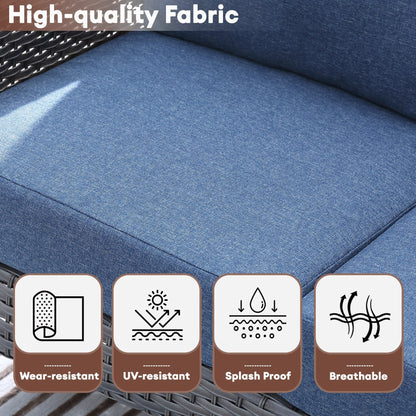 Ensemble de conversation de jardin XIZZI 4 pièces avec table