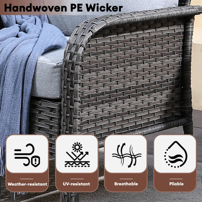 Ensemble de conversation de jardin XIZZI 4 pièces avec table