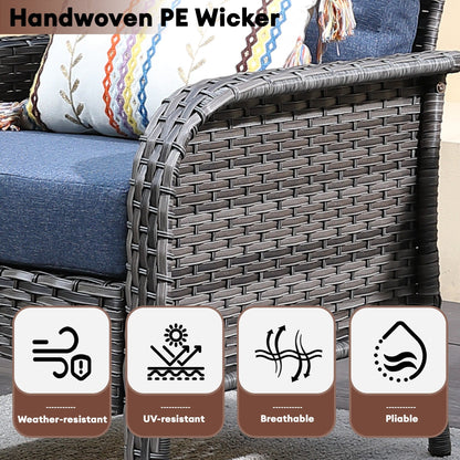 Ensemble de conversation de jardin XIZZI 4 pièces avec table