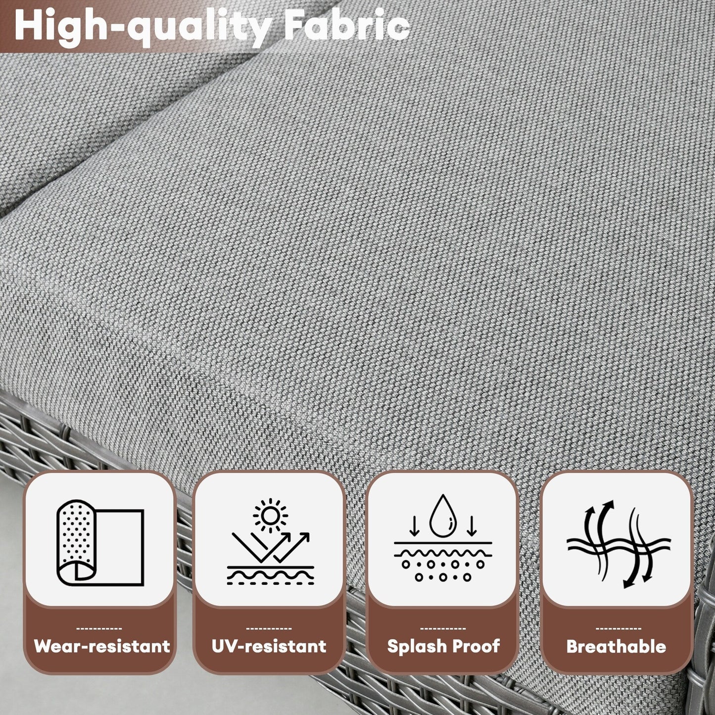 Ensemble de conversation de jardin XIZZI 4 pièces avec table