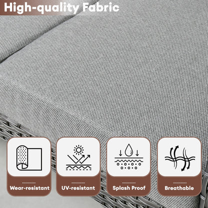 Ensemble de conversation de jardin XIZZI 4 pièces avec table