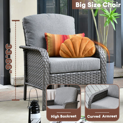 Ensemble de conversation de jardin XIZZI 4 pièces avec table