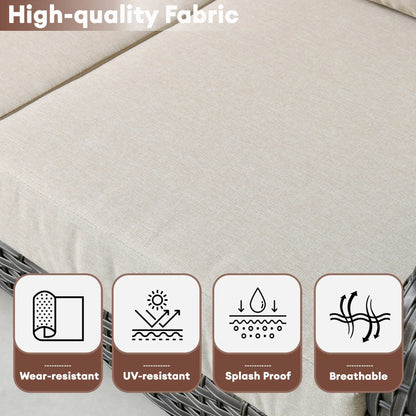 Ensemble de conversation de jardin XIZZI 4 pièces avec table