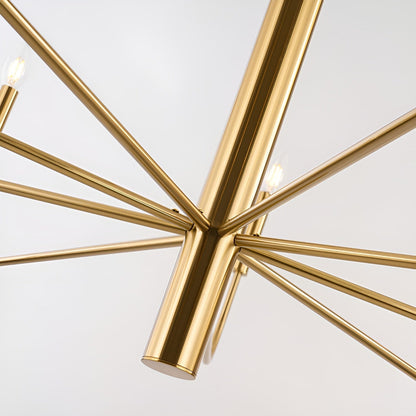 Lustre minimaliste à 15 lumières, style chandelier, 2 niveaux, design ancien - 48