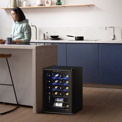 Réfrigérateur à vin/boissons 43 cm (17 pouces), 20 bouteilles, pose libre, contrôle numérique de la température