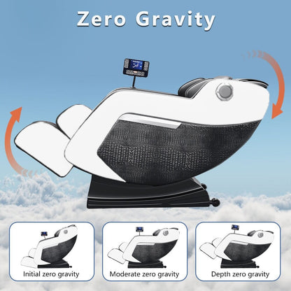 Fauteuil inclinable massant zéro gravité avec massage complet du corps, chauffage et audio Bluetooth intégré