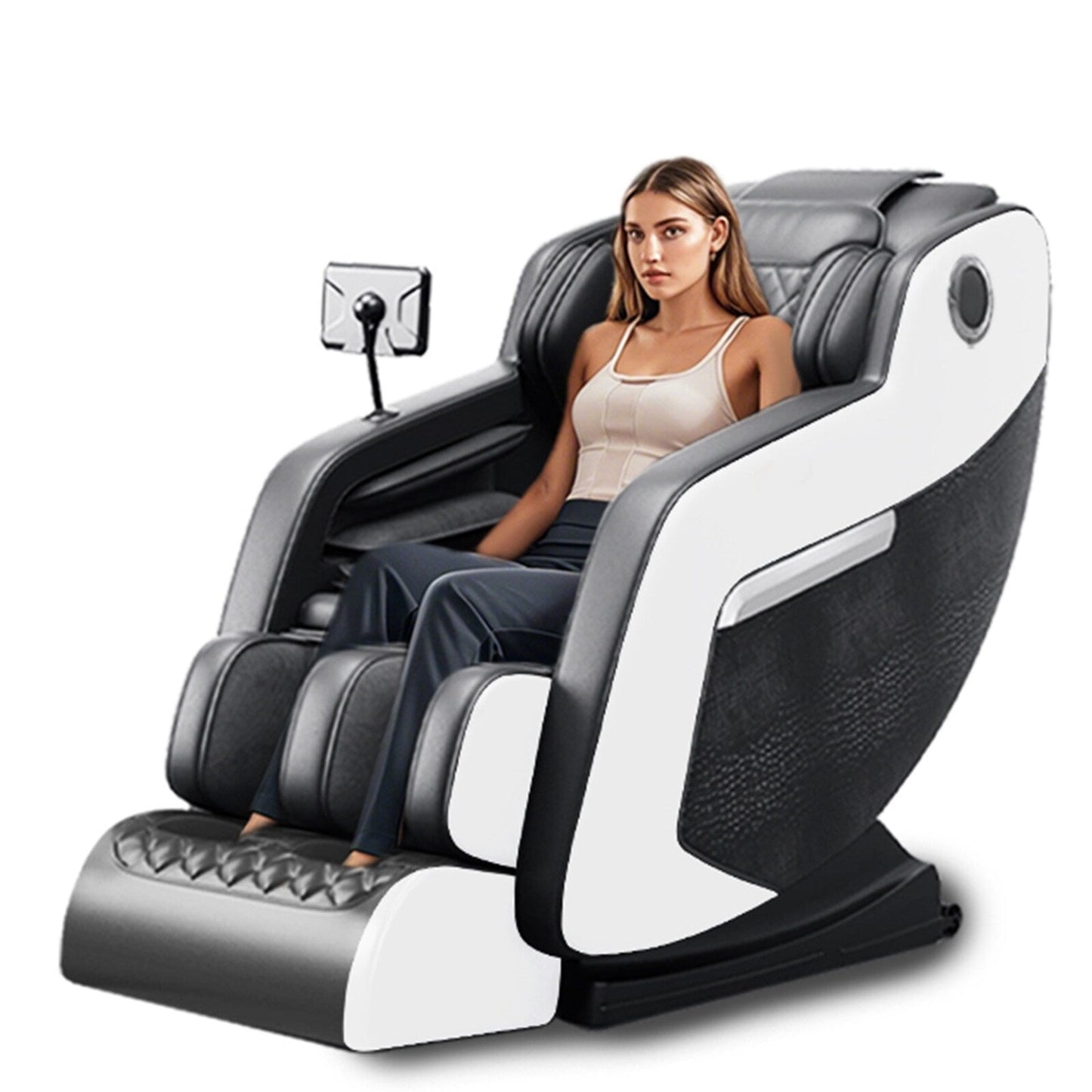 Fauteuil inclinable massant zéro gravité avec massage complet du corps, chauffage et audio Bluetooth intégré