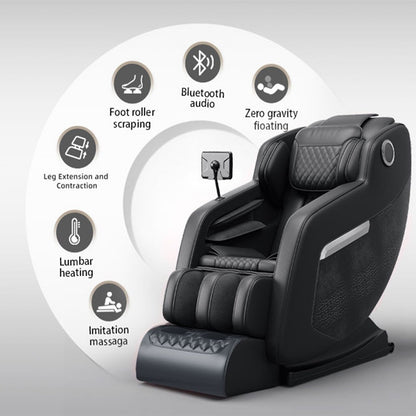 Fauteuil inclinable massant zéro gravité avec massage complet du corps, chauffage et audio Bluetooth intégré