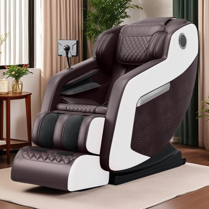 Fauteuil inclinable massant zéro gravité avec massage complet du corps, chauffage et audio Bluetooth intégré