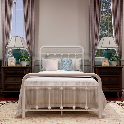 Cadre de lit plateforme en métal style vintage simple Alazyhome, montage facile